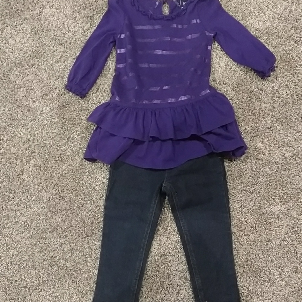 Girls Coogi jeans 24 mo with cute Chaps shirt